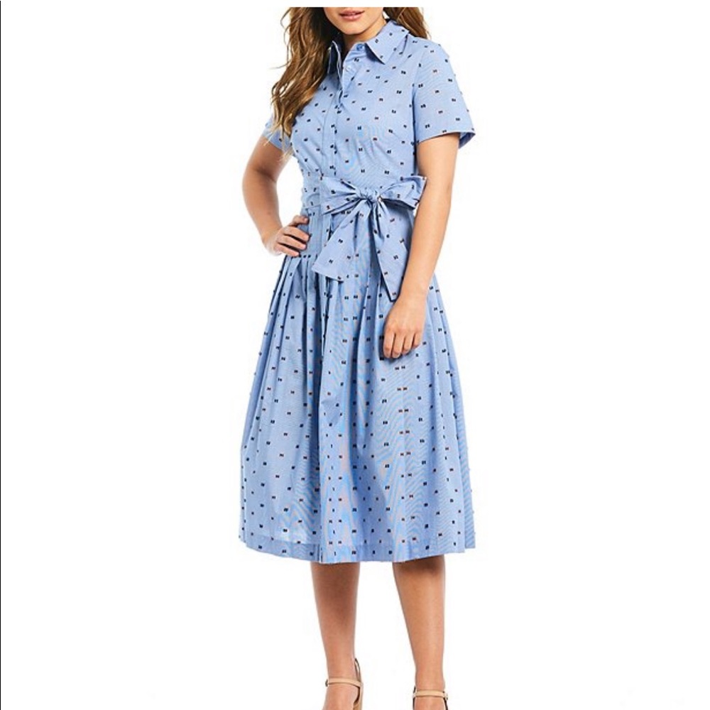 Cremieux
Ilene Clip Dot Midi Shirt Dress🌺